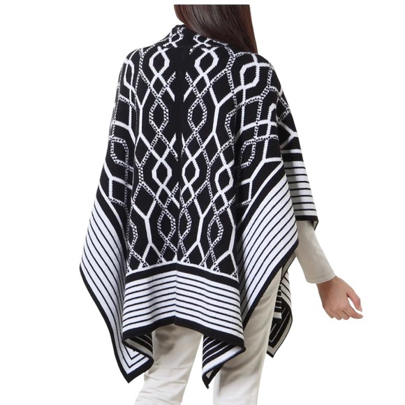 Anne Klein | NWT Soft Knit Cozy Zip Poncho - Size XL - Picture 13 of 13